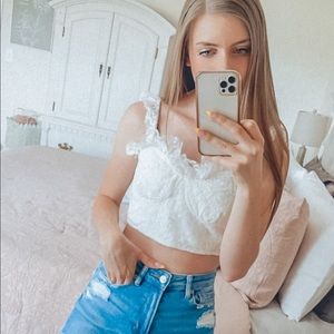 Embroidered Flutter Strap Tank